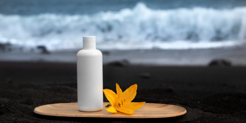 natural deodorant container in white color